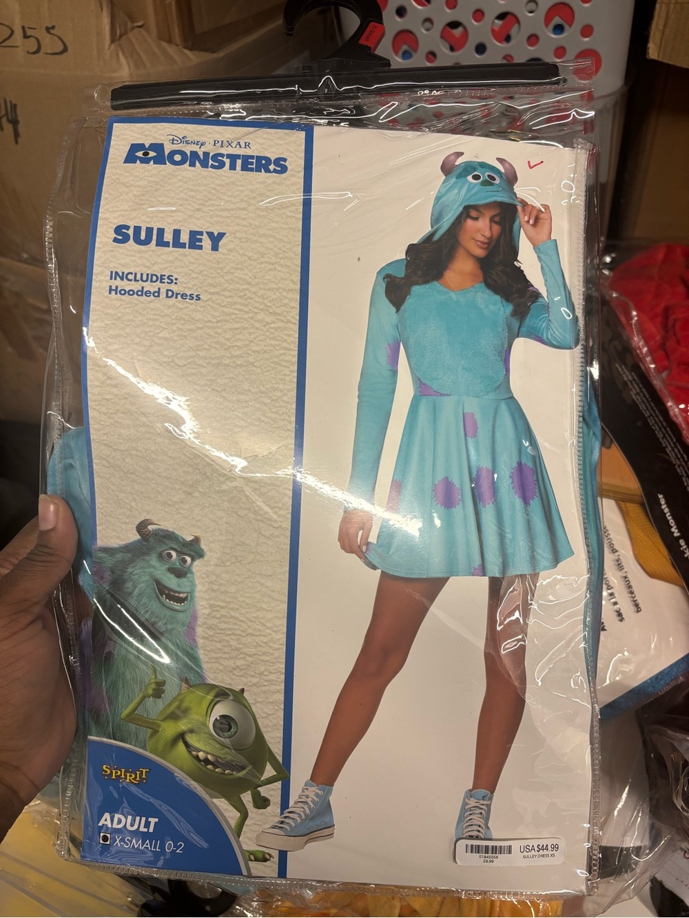 Adult Womens X-Small 0-2 Sulley Dress Costume - Monsters Inc.